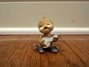 Vintage Josef Originals Bird figure with Guitar